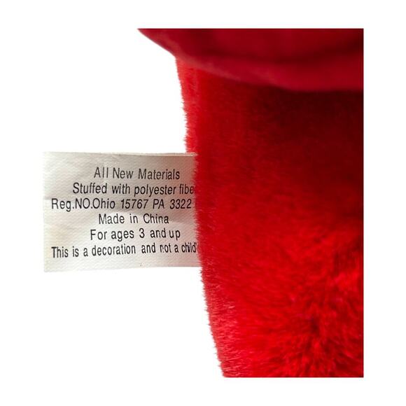 Sesame Street Christmas Stocking Big Bird 3D Plush Santa Kurt Adler Vintage 1999 - Picture 13 of 16
